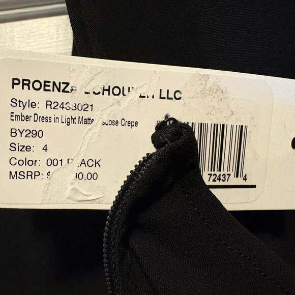 NWT Proenza Schouler Black Cutout Midi Dress Size 4 Luxury Designer Style - Picture 7 of 8